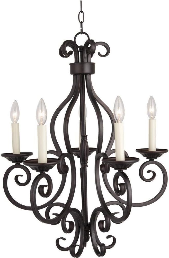 Maxim 12215OI Manor Bold Candle Chandelier, 5-Light 300 Total Watts, 28
