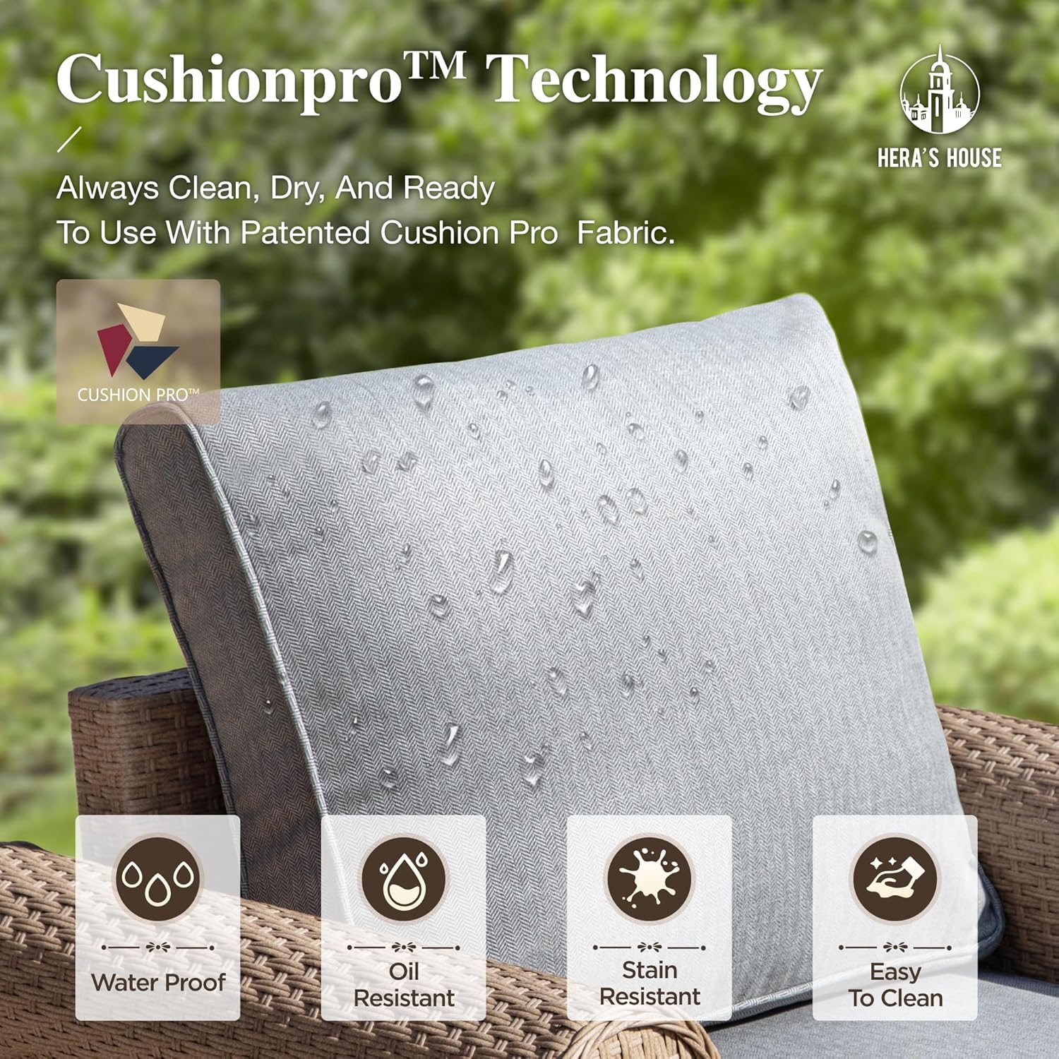 HERA'S HOUSE 8-Piece Patio Furniture Set, All Weather 9 Seats Outdoor Wicker Sofa with Ottomans, Rattan Patio Conversation Set with 5.5