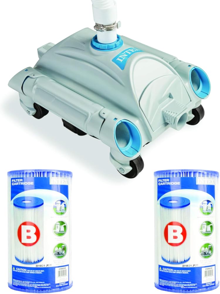 Pool Cleaner Pressure Side Vacuum Cleaner Bundled w/ Replacement Filter (2Pack)