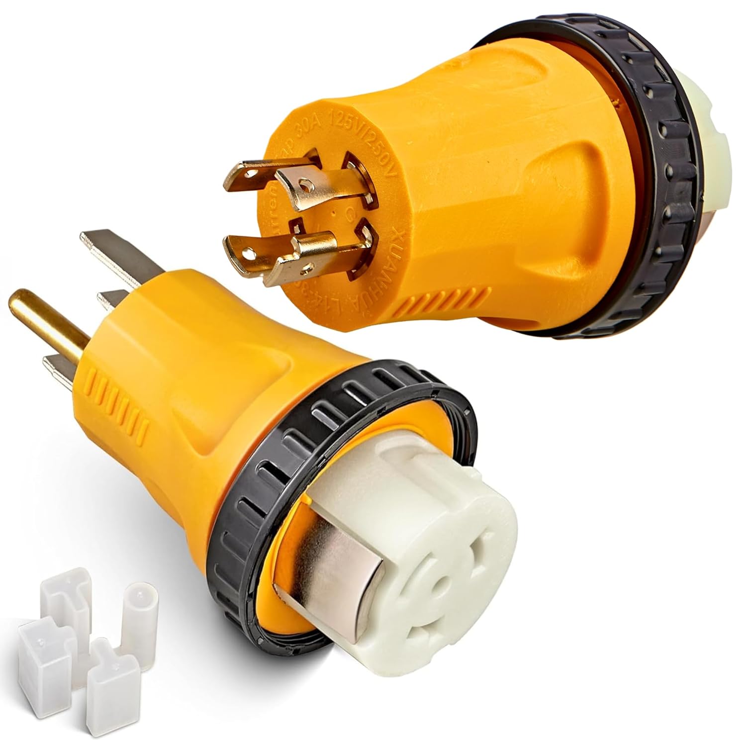 50Amp RV L14-50P to SS2-50R Adapter, 30Amp L14-30P to SS2-50R Adapter, 50A Marine Shore Power SS2-50R S6364C Outlet for 50A Transfer Switch Power Inlet Box, RV Camper, Generator to House