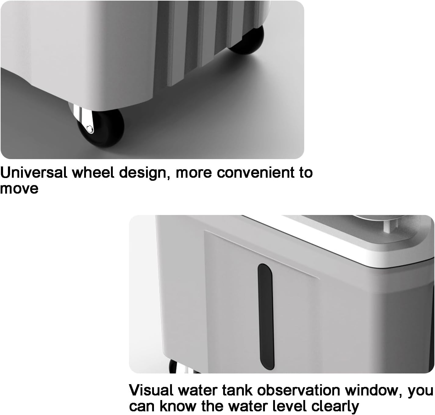 Portable Air Conditioners, Swamp Cooler, Automatically Swing the Blades 120° Left and Right, with Large Capacity Water Tank, 3 Wind Speeds, for Office, Camping(98 * 40 * 30cm/39 * 16 * 12in)