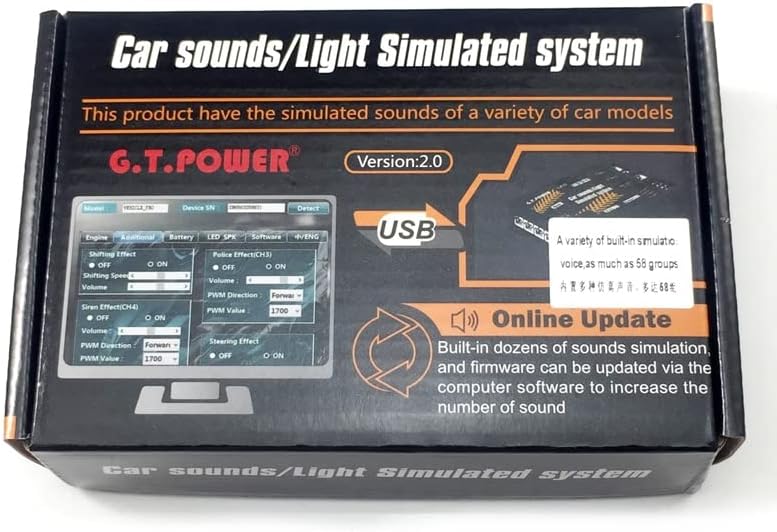 G.T.Power RC Car Toy Module Sounds/Light Simulated System for Road Grader Climbing Car SUV Remote Control Truck Vehicle DIY Part