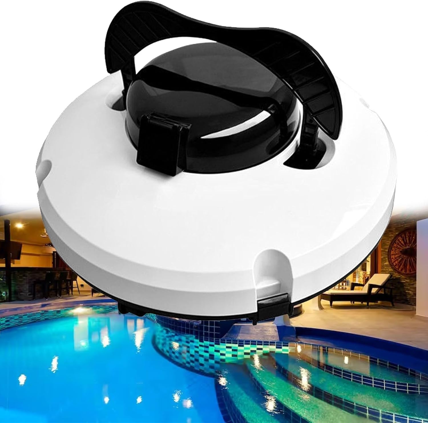 Automatic Pool Cleaning Robot, Wall Climbing Pool Cleaner with 3 Modes for Floors, Walls & Waterlines, 50ft Tangle- Cable, 120min Runtime for In-Ground & Above Ground Pools