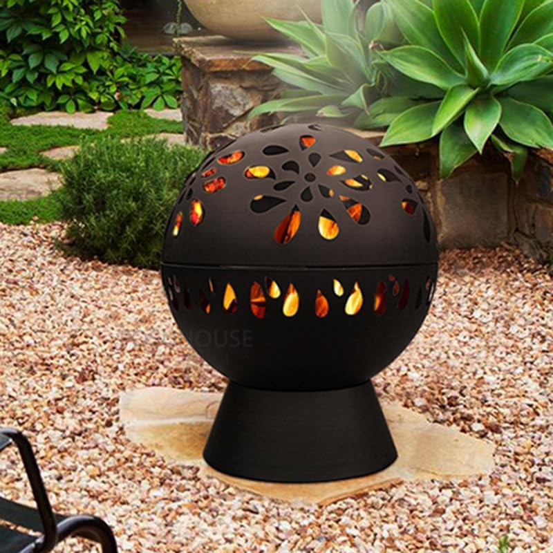 Outdoor Fireplaces Multifunction Charcoal Brazier Iron Steel Fire Pit for Outdoor Heater Camping Barbecue Grill Creative Round Winter Fire Pits