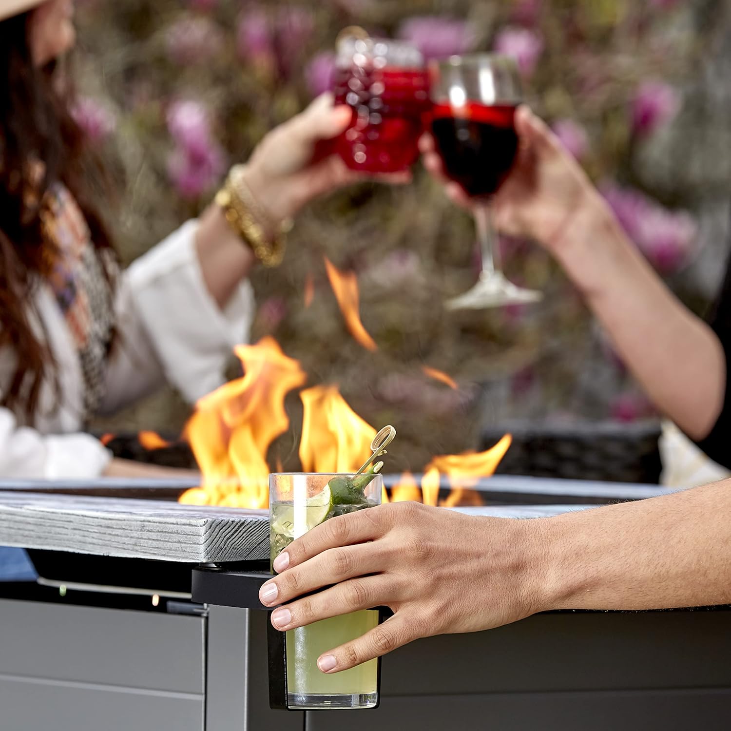 Relax Gray 30” Square Gas Fire Table