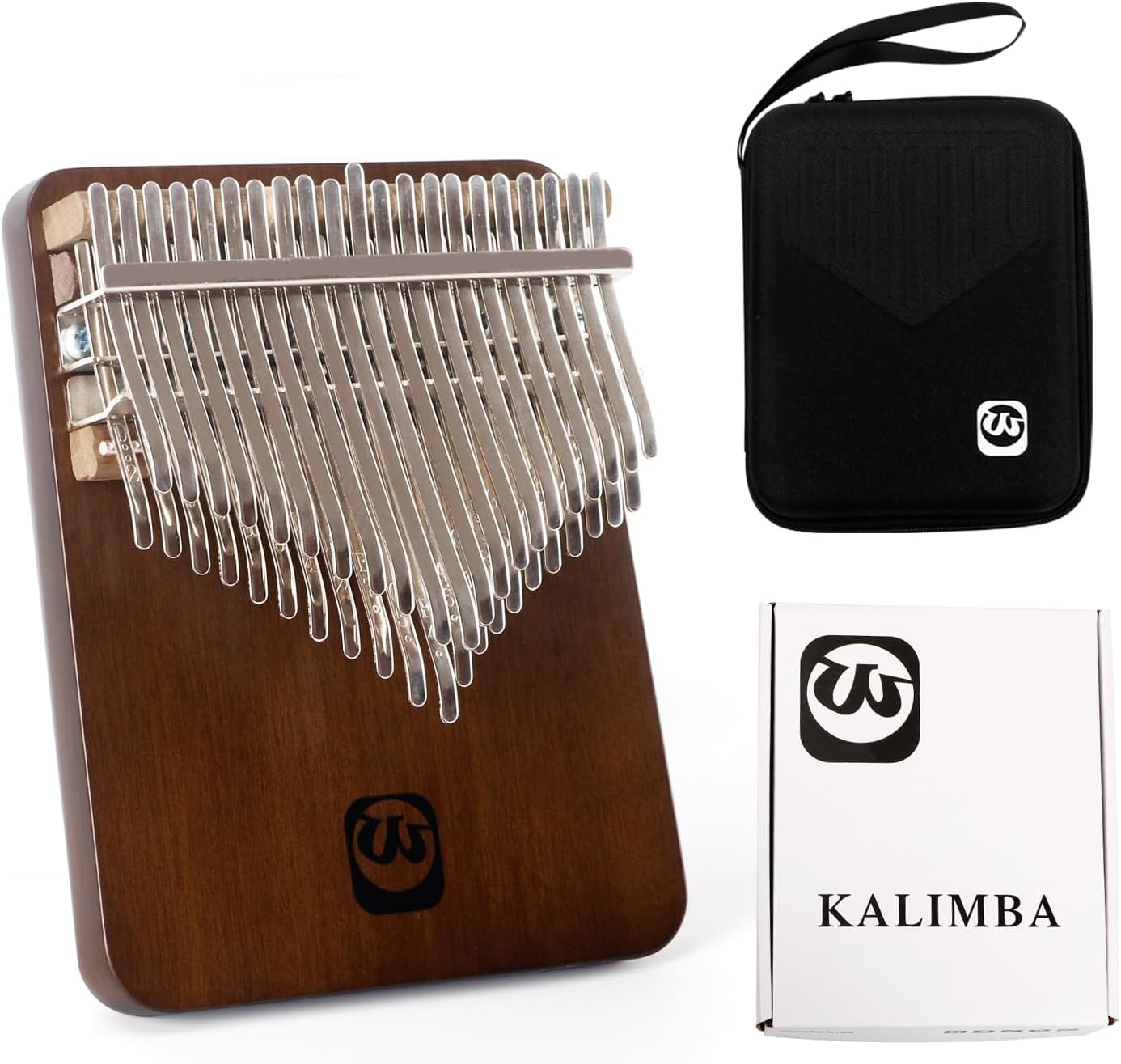 Kalimba Thumb Piano 42 Keys, Flat-board Finger Piano Walnut Wood Marimba Music Gifts with Song Book and Tune Hammer WALTERT