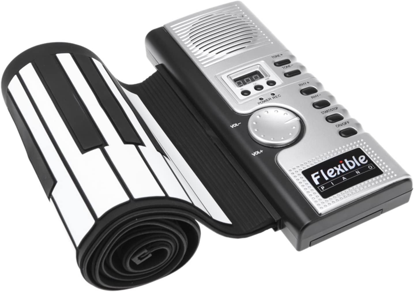 FLFL Electronic Folding Piano Portable 61 Keys Flexible Roll Up Piano USB Electronic MIDI Keyboard Hand Rolled Musical Instrument