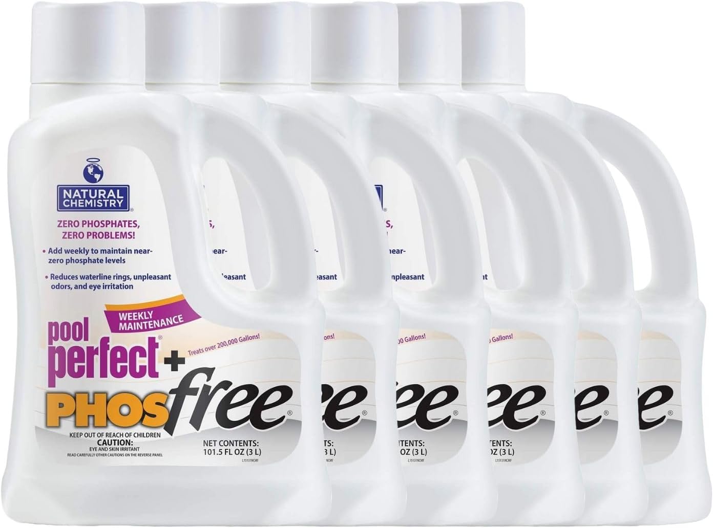 Natural Chemistry Pool Perfect + Phosfree, 3-Liter, 6 Pack