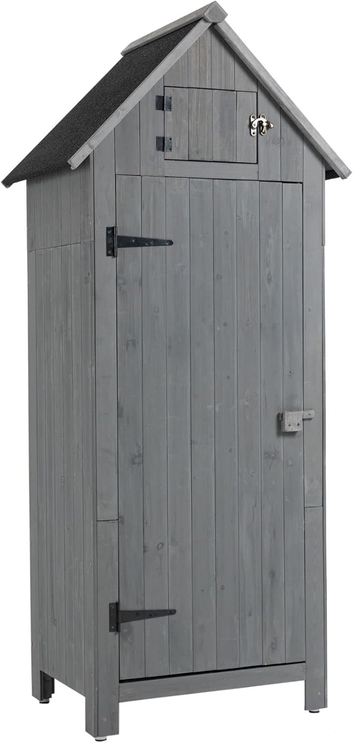 Outdoor Wooden Storage Shed, 70.5