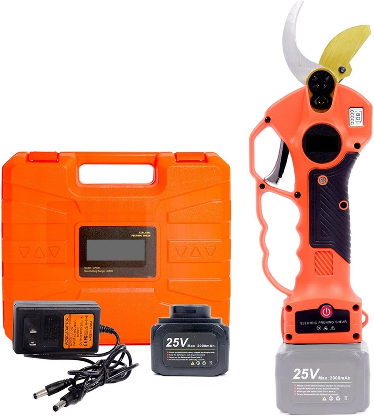 Electric, 25V 40Mm Cordless Electric Pruner Pruning Shear Efficient Fruit Tree Bonsai Pruning Branches Cutter 12 Hours Worktime Small