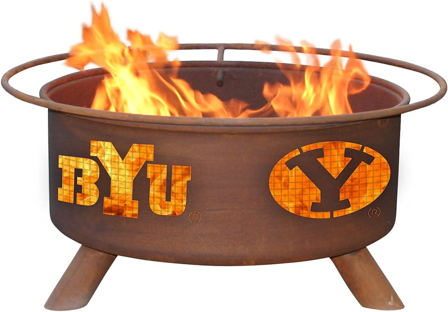 Patina Products F400 BYU Steel Outdoor Fire Pit - 24 x 24 x 11 inch - Natural Rust Patina Finish