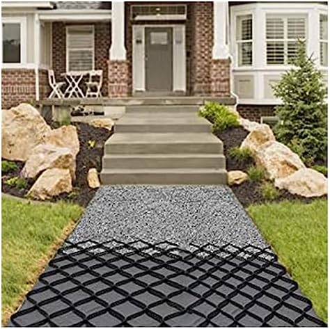Polycarbonate Greenhouse Walk-in Green House Kit Garden Plants Grow,Gravel Grid for Hillside Erosion Control Easy Install & Cut Geo Grid Mesh 6x8.5m (19.7x27.9ft)