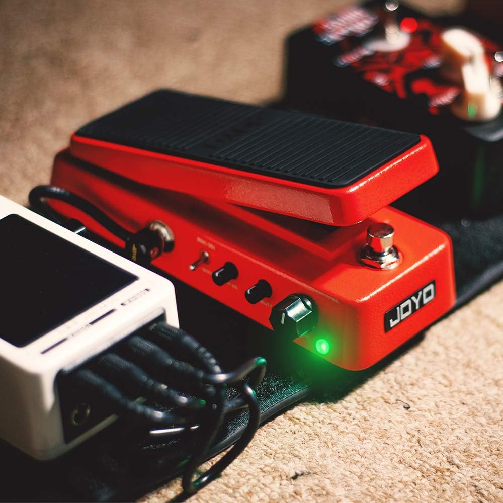 JOYO WAH-II Classic WAH Pedal Bundle with Mono 6.35mm Guitar Pedal Amplifier Instrument Cable 15 Feet CM-04