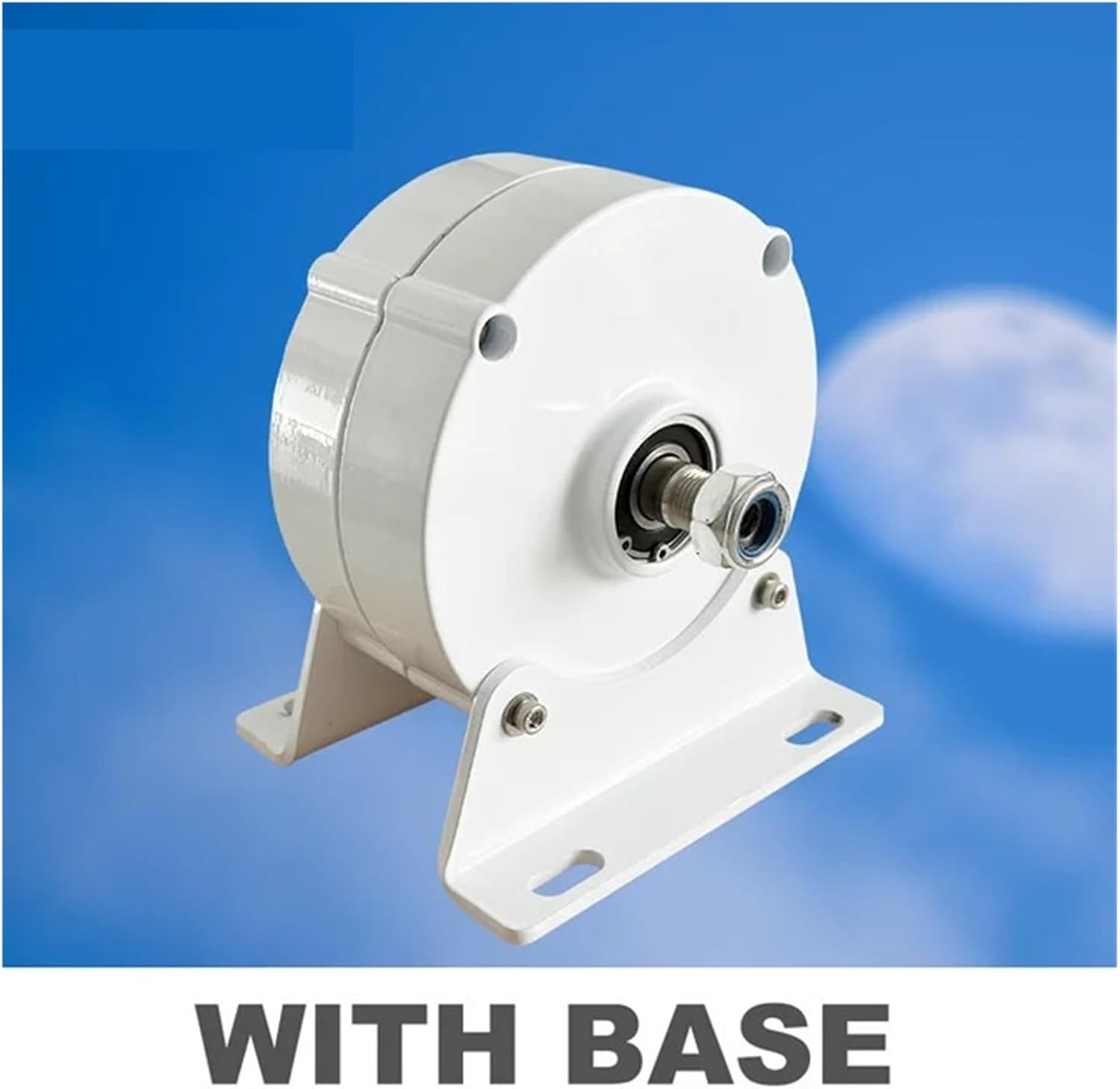 500W Wind Turbine Generators Kit 12V 24V 48V Gearless Permanent Magnet Generator Turbine Low Speed For Water Conservancy And Wind Power Household Low Starting Speed for Home(With Base,DOUBLE SHAFT_12V