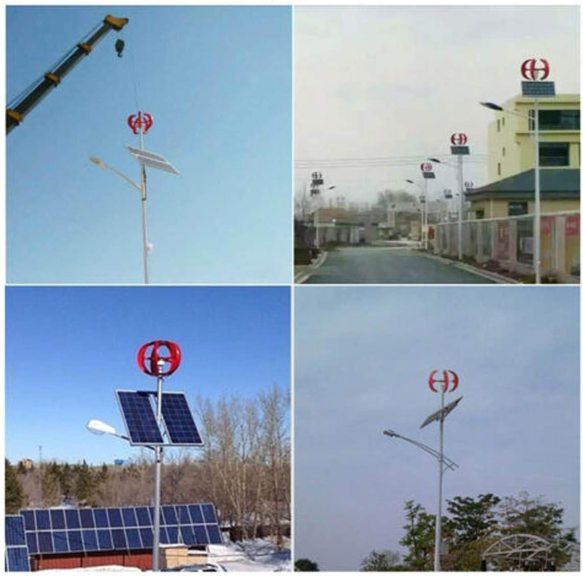 5000W AC 12V 24V Wind Turbines Generator Lantern 5 Blades Motor Kit Vertical Axi for Home Hybrids Streetlight Electromagnetic,12v