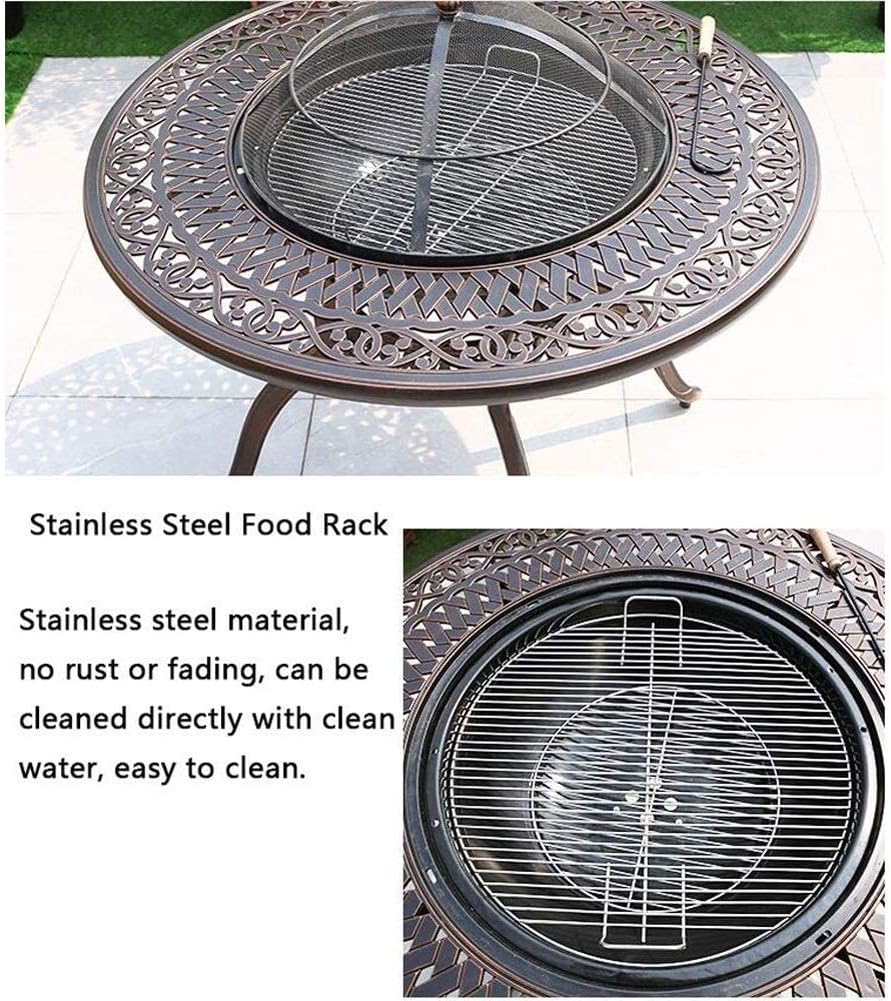 Outdoor Fire Pits, Multi-Functional BBQ Desk - Grilling & BBQ Utensils,Used for Courtyard Barbecue, Party, Bonfire Party
