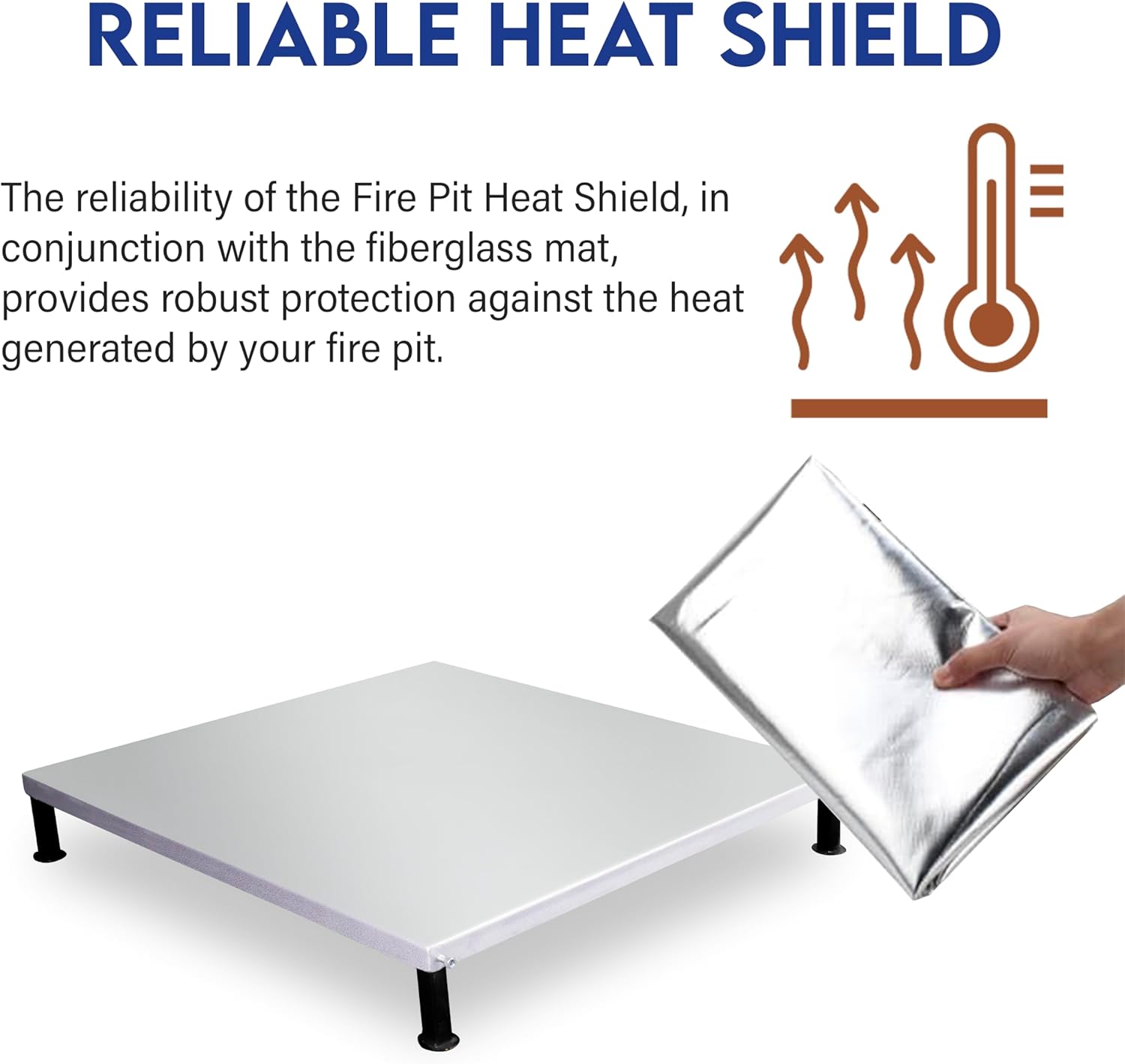 FEBTECH Deck Defender and Grass Guard Fire Pit Heat Shield 26