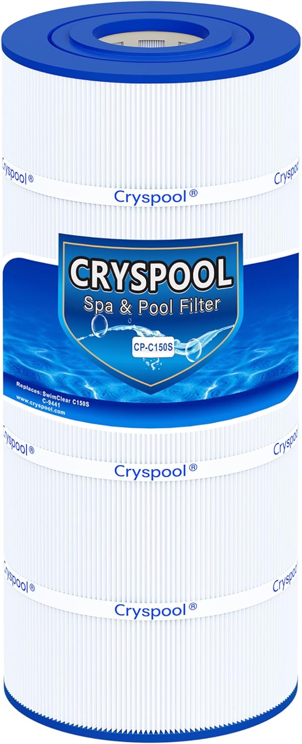 Cryspool® C150S Filter Compatible with CX150XRE, SwimClear C150S, cs150e, C-9441, PA150S, 150 Sq. Ft Pool Filter Cartridge, 1 Pack