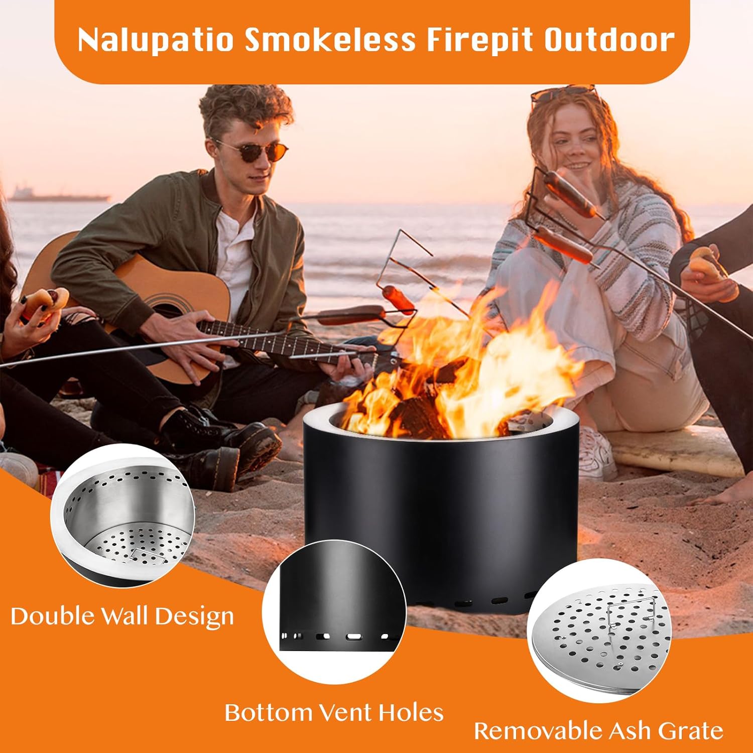 Smokeless Firepit Outdoor, 20