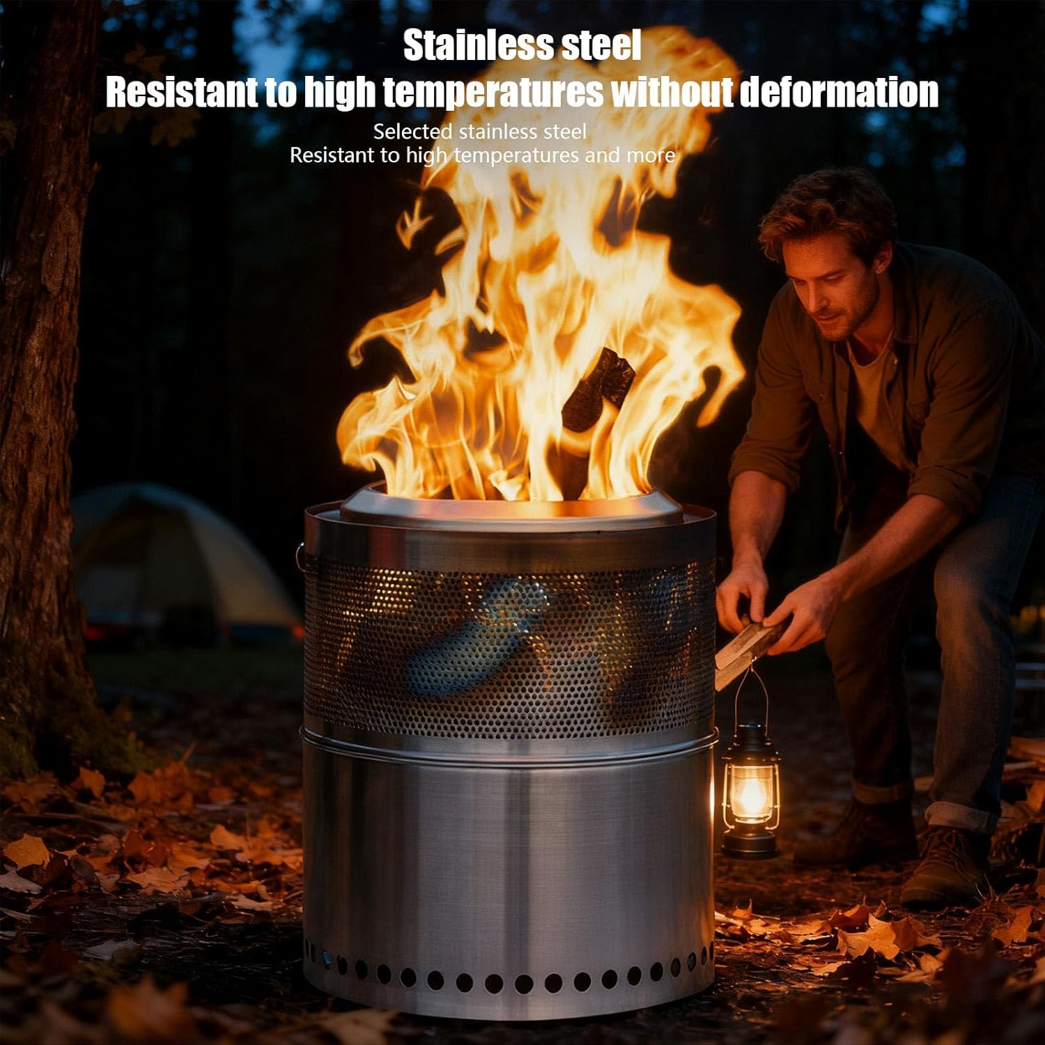 Detachable 11 Inch Bowl with Ventilated Collector for Patio Parties Pliable Firepit Barbecue