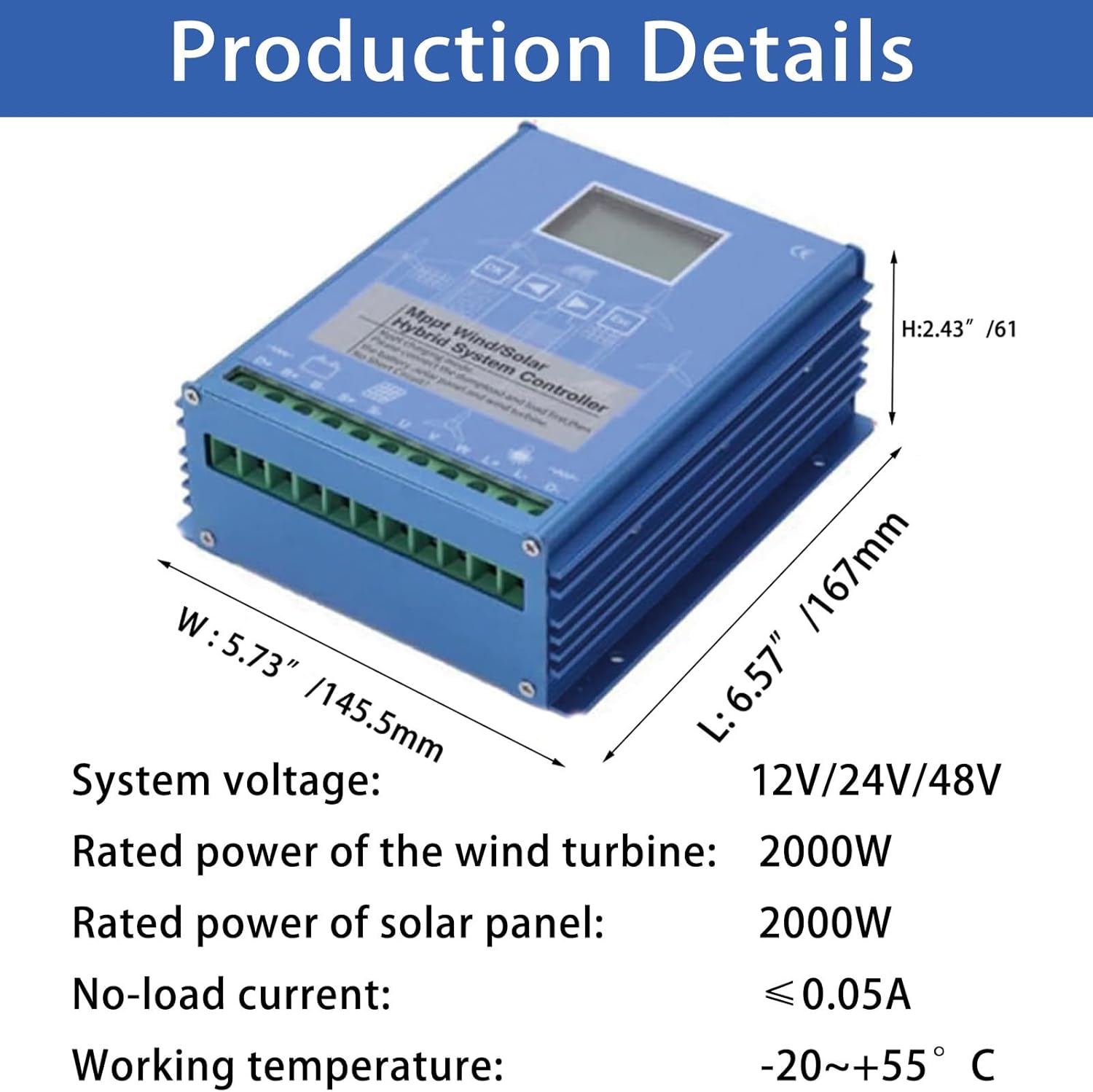 Wind Solar Hybrid Charge Controller 6000W-14000W,Wind Solar Hybrid Charge Controller Photovoltaic and Battery Dual Power Supply,Boost MPPT Generator 48V