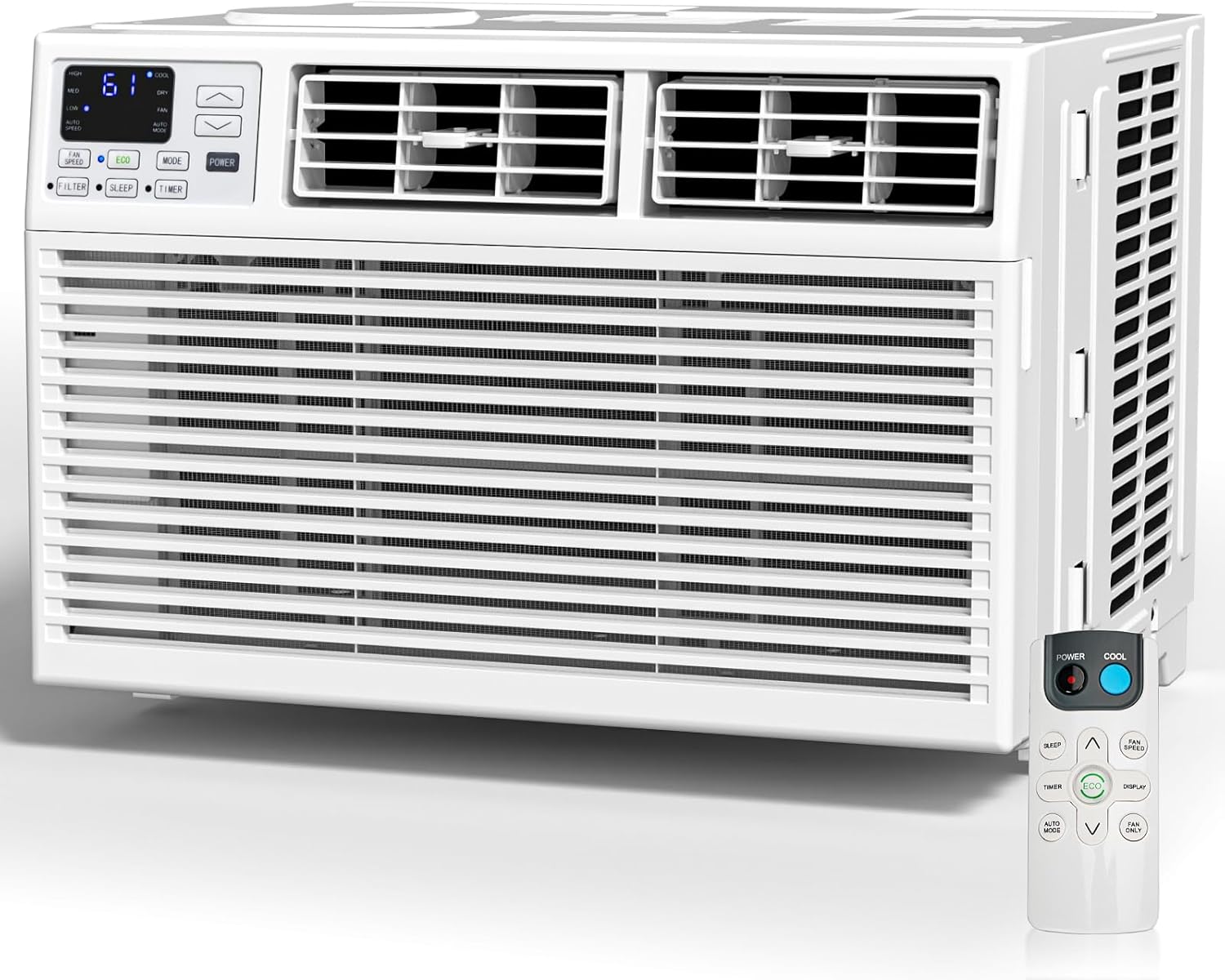 Antarctic Star 8,000 BTU Small Window Air Conditioner AC Unit Cools up to 350 Sq.Ft. with 7 Modes, Ultra-quiet Air Conditioner Window Unit with Remote Control, Easy to Install, Energy Saving, White