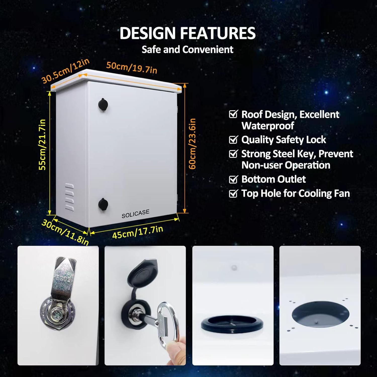 Nema Enclosure Outdoor,Waterproof Enclosure - IP Waterproof Electrical Box,Nema Electrical Enclosure Box, Metal Galvanized Electrical Enclosure (24x20x12”)