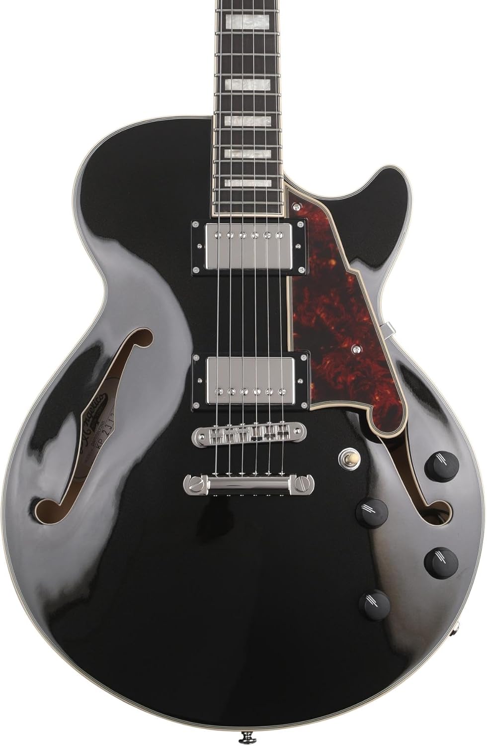 D'Angelico Premier SS Electric Guitar - Black Flake with Stopbar Tailpiece