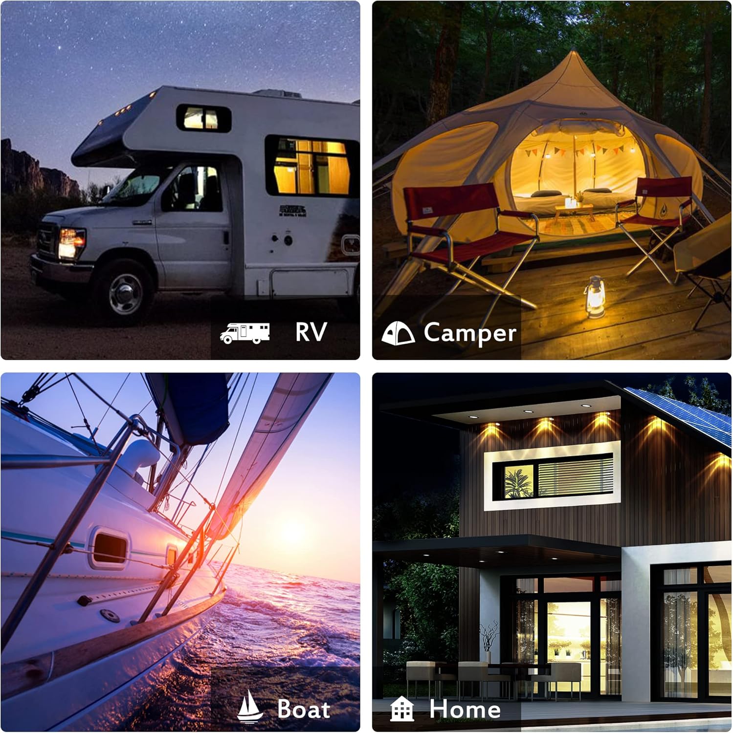 JJN Bifacial 400 Watt Solar Panels 12V 10BB Monocrystalline Solar Panel High Efficiency Solar Module for RV Home Farm Trailer Camper Marine Off Grid System(2 PCS 200 Watt)