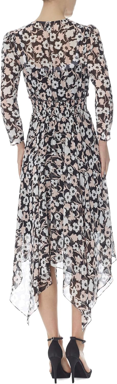 Anne Klein Women's 3/4 Sleeve V-Neck Midi Dress