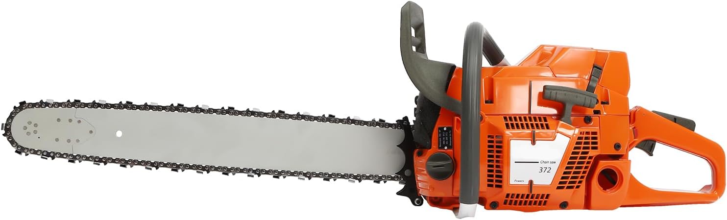 72CC Gas Powered Chainsaw, 24 inch Gasoline Powered Chain Saws Single Cylinder, Gasoline Chain Saw with Hand Pull Start, Cordless Petrol Saw with Goggles for Tree Wood Cutting