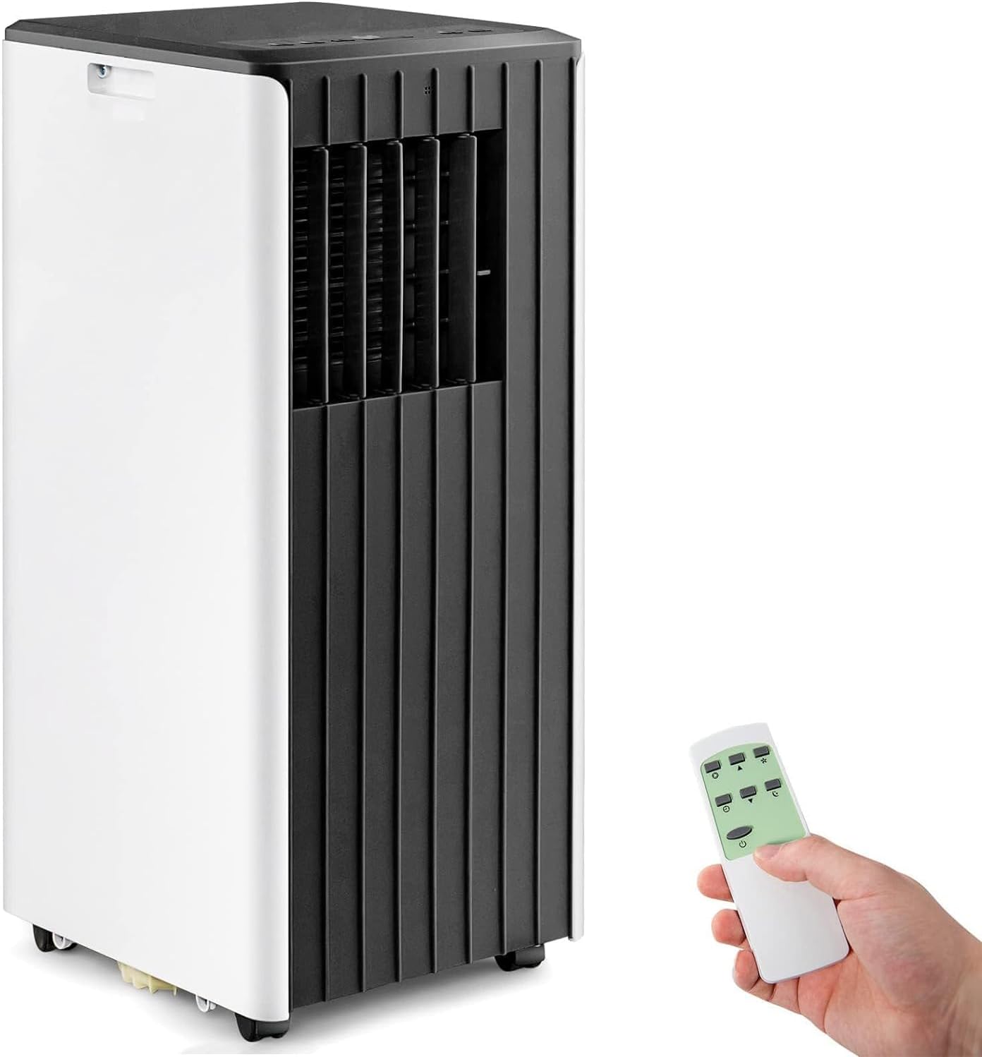 GOFLAME Portable Air Conditioner 8000BTU, 3-in-1 AC Cooling Unit with Dehumidifier, 24H Timer, Remote Control, Standing Air Conditioner Cools Rooms up to 250 Sq.Ft, Black