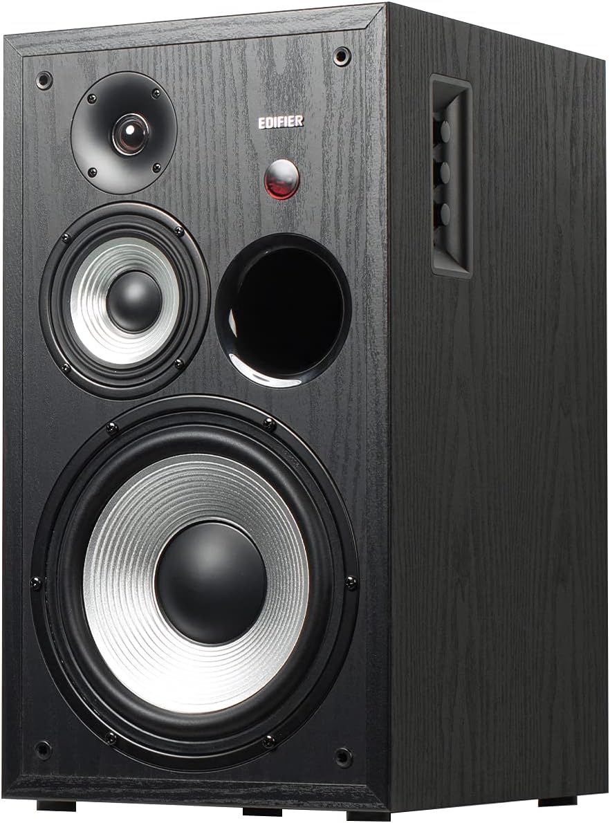 Edifier R2850DB Powered Bluetooth Bookshelf Speakers, Active Near-Field Studio Monitors, 150W RMS 3-Way Sound Monitor Speaker with Subwoofer Line Out, Black (Pair)