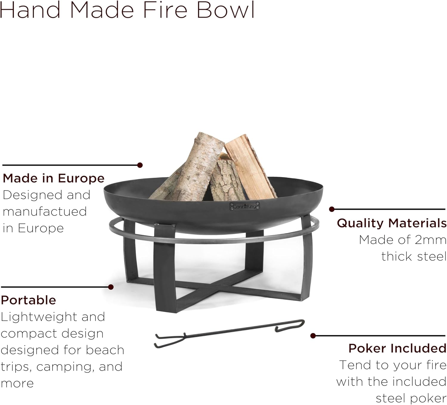 Cook King 111262 Viking Fire Bowl, 31.5