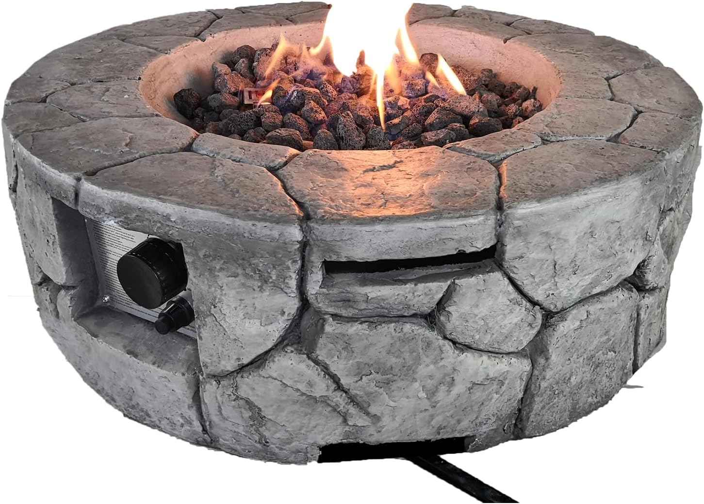Kaimei Stone Gray Fiber Reinforced Concrete Outdoor Fire Pit - 28