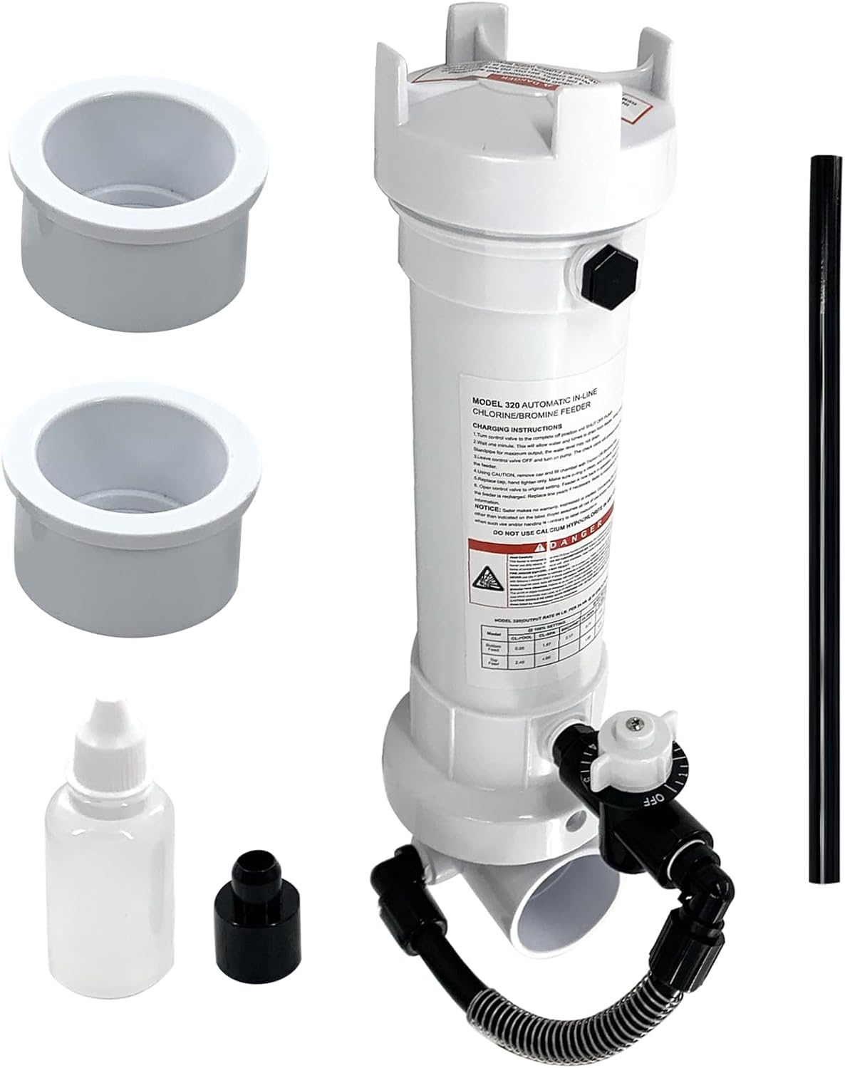 Auto/Matic Pool Chlorine/Brominer Feeder Compatible with Rainbow 320 Inline Chlorinator for In-Ground & Above Ground Pools and Spas, Replacement R171096 R17-1096