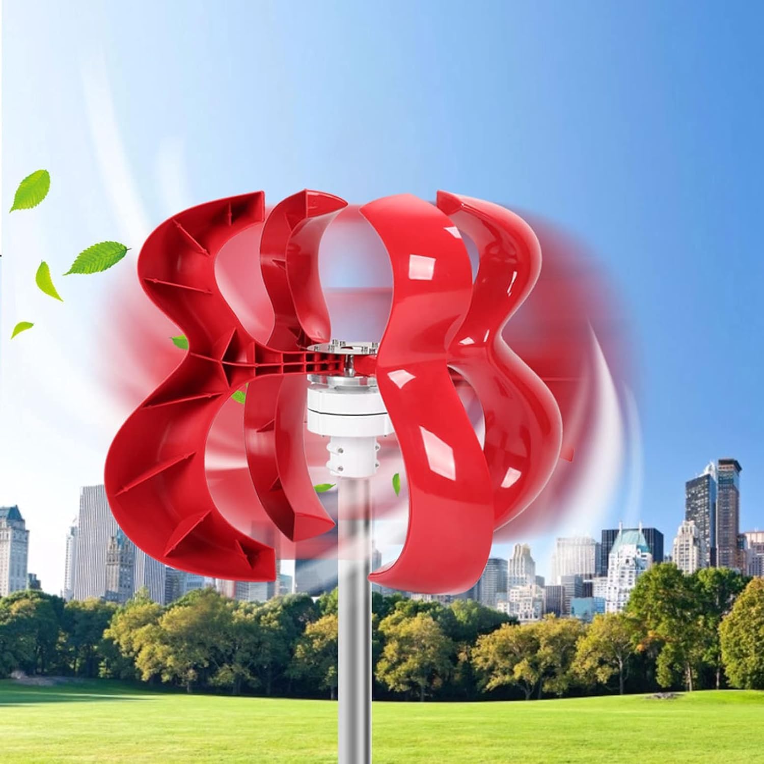 CAJUCA 9000W Wind Power,4-Blade Wind Wind Power Generator Generator 4 Blade Energy Utilization Vertical Axes Gourd Wind Solar Power