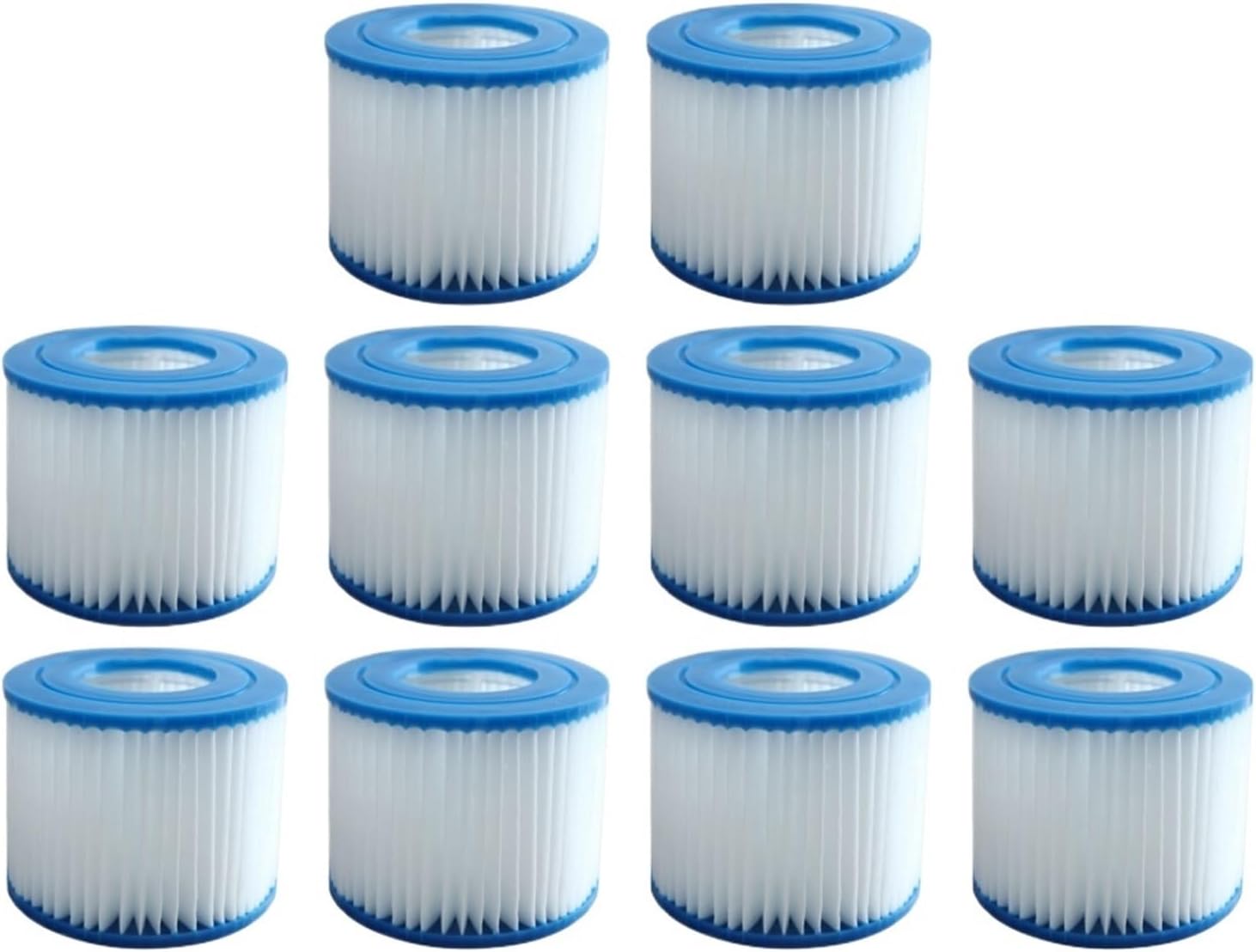 Robotic Pool Cleaner Filter Cartridge 1-10pcs Replacement Swimming Pool Filter Fit for Flowclear Size VI Filter Cartridge Lay-Z-Spa - Miami Vegas Palm Springs for Swimming Pool(10 pcs)
