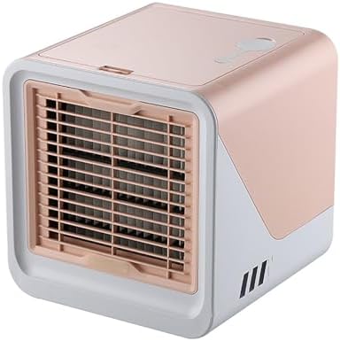 3-Speed Cool Fan, Brushless Motor Cold Fans with Dustproof Air Outlet, Cooling Fan for Bedroom, 500ml Water Tank(Pink)