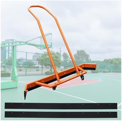 Tennis Court Squeegee with Wheels & Handle, Aluminum Alloy Water Pusher, Replaceable Strips for Quick Indoor/Outdoor Court Drying, Essential Tennis Equipment