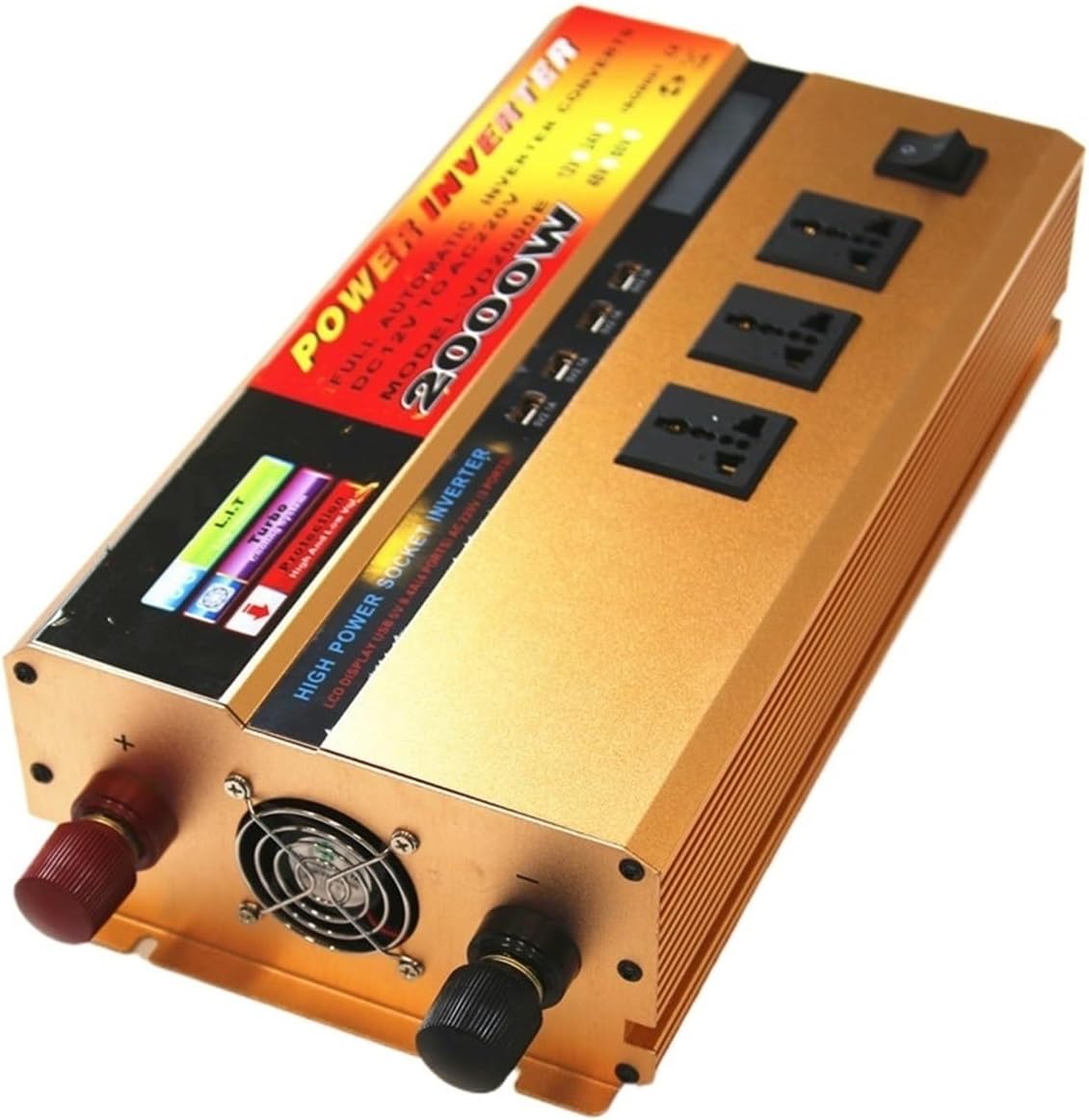 12V to 220V Full Power 2000W Large Capacity Inverter Power Converter(24V 220V)