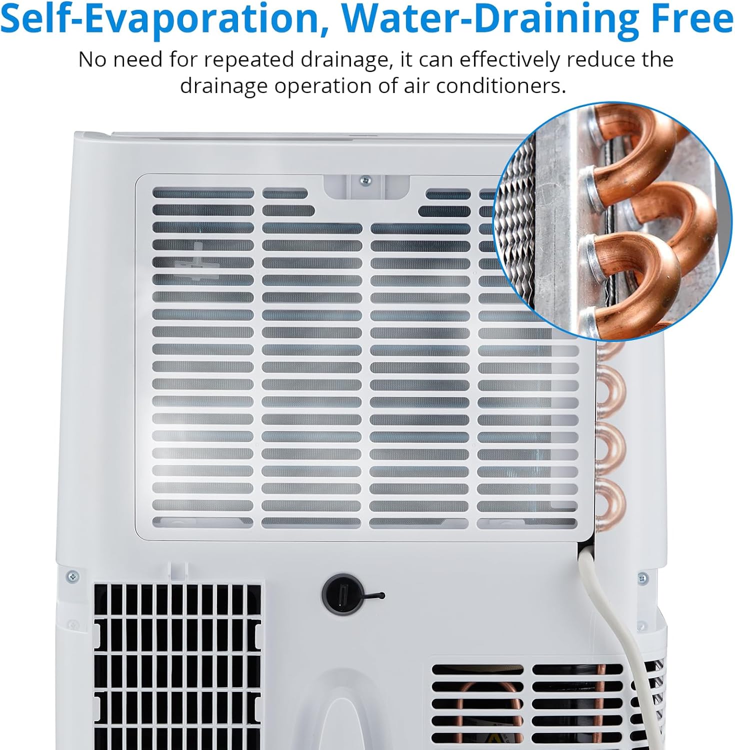 Powerful 12,000 BTU Portable Air Conditioners, Cools Up to 550 Sq.Ft, 3-IN-1 Quiet Portable AC Unit with Remote Control & Installation Kits for Large Room, Smart/Sleep Mode, Auto Swing & 24-Hour Timer