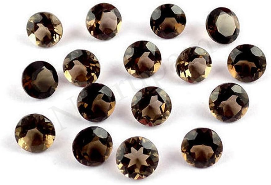 Neerupam collection Grey Natural Brazilian Smoky Quartz AAA Quality 1.75 mm Brilliant Cut Round Loose Gemstone
