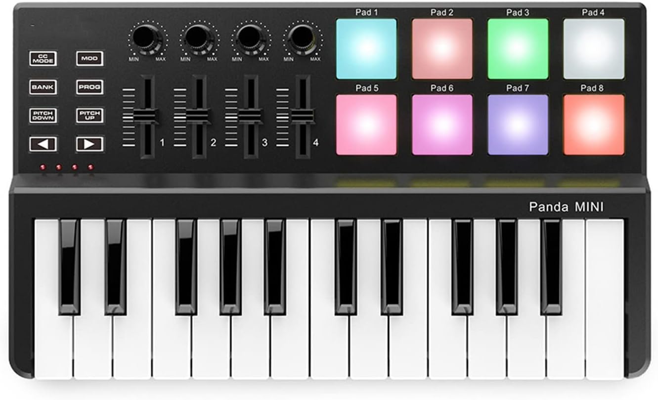 Keyboard Piano Portable Mini 25-Key USB Keyboard and Drum Pad MIDI Controller Midi Keyboard Piano Controlador Midi Piano Digi