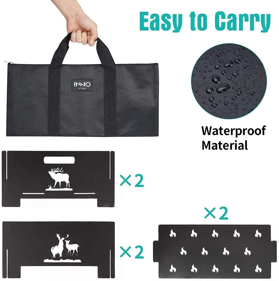 Portable Plug Fire Pit, Heavy Duty Outdoor Living FirePit and Fireplace Bellows 19