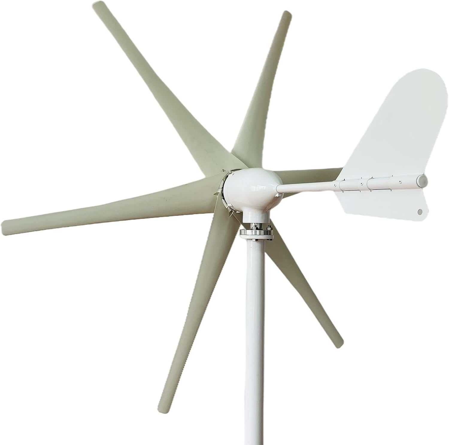 6-Blade Low Noise Wind Turbine Generator, 1500W Small Wind Generator Home Use12v 24V 48V3 Phase Gearless Permanent Magnet AC Alternator