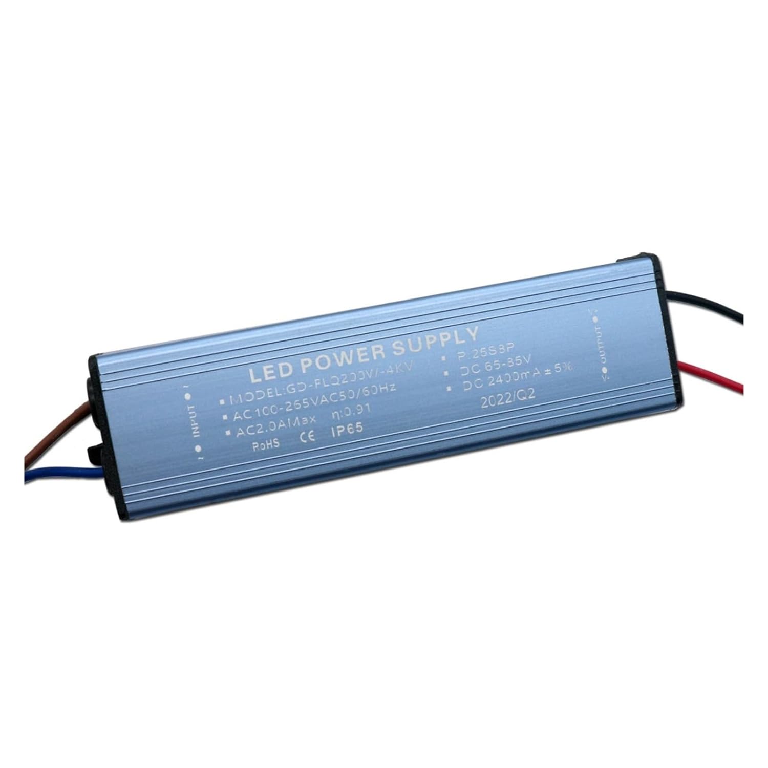 200W DC65-85V Waterproof IP65 LED Driver Power Supply AC100-265V 2400mA Lighting Transformer