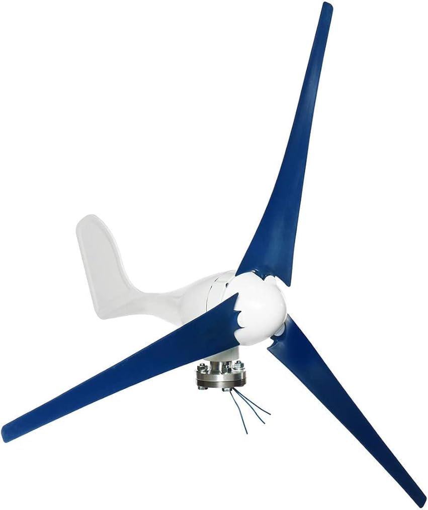 LiuSj JUnSt No Noise 3 Blades Wind Turbine Generator Kit, 12000W Vertical Wind Turbine Motor with Charge Controller Kit for Home Use