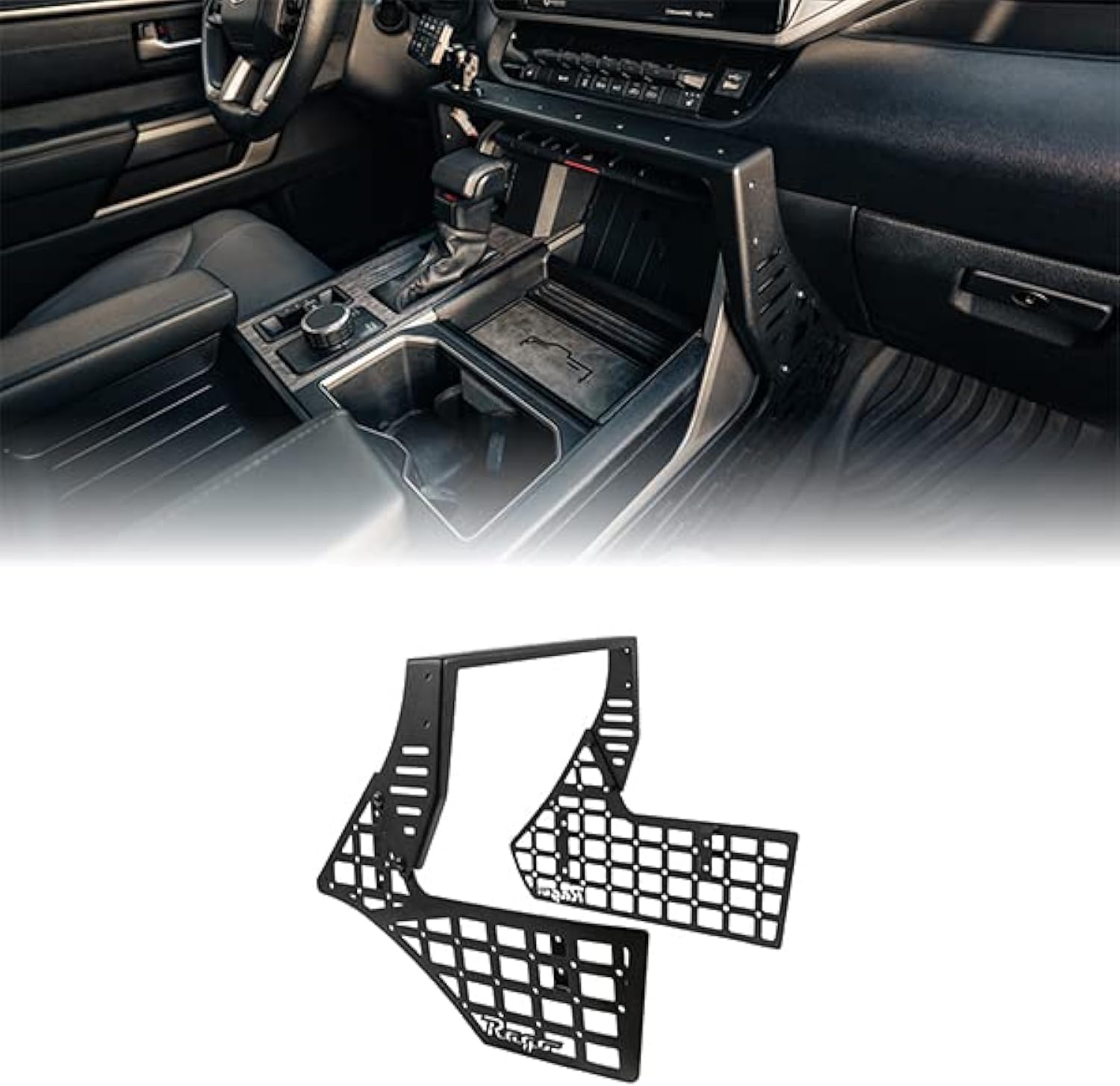 Rago Fabrication Center Console Molle Panels & Device Bridge for The 2022-2024 Toyota Tundra | Mount for Pouches, Med-Kits, Tools, Holsters & Other Accessories | Made in The USA | Truck Accessories