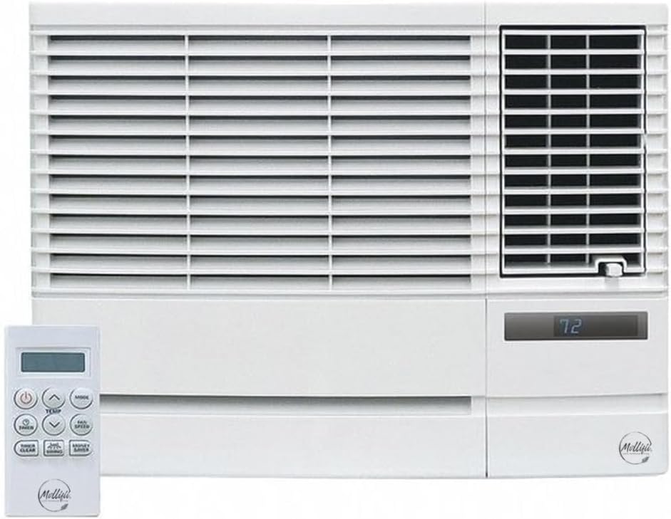 Window Air Conditioner, 115V AC, Cool/Heat, 7500 BtuH, 18 9/16 in W., Mfr: EP08G11-A
